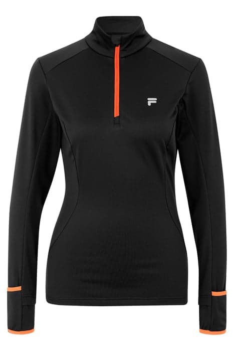 RANDE HALF ZIP RUNNING SHIRT BLACK by FILA