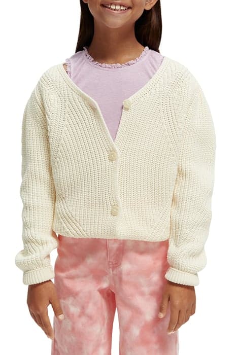 GIRLS KNITTED CARDIGAN VANILLA ICE by Scotch & Soda