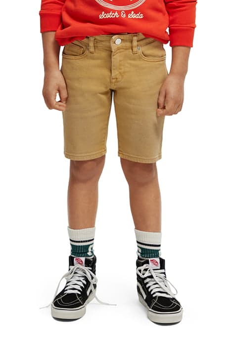 BOYS STRUMMER SLIM FIT SHORT — GARMENT DYED COLOURS SAND by Scotch & Soda