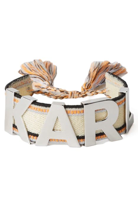 K/WOVEN KARL LETTERS BRACELET CREAM by KARL LAGERFELD