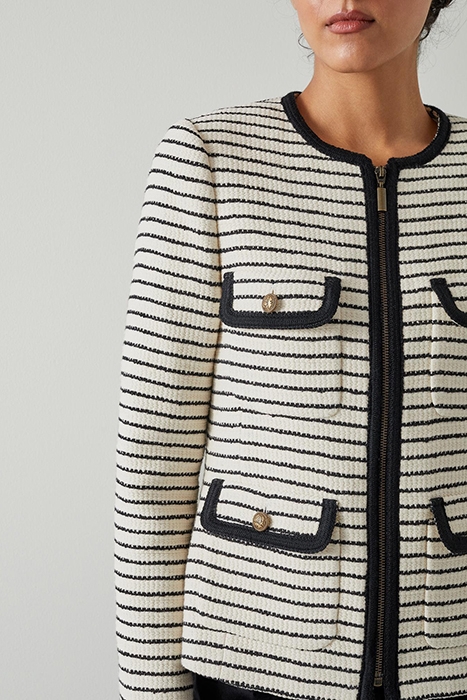 PRIYA CROPPED JACKET CREAM/BLACK 3