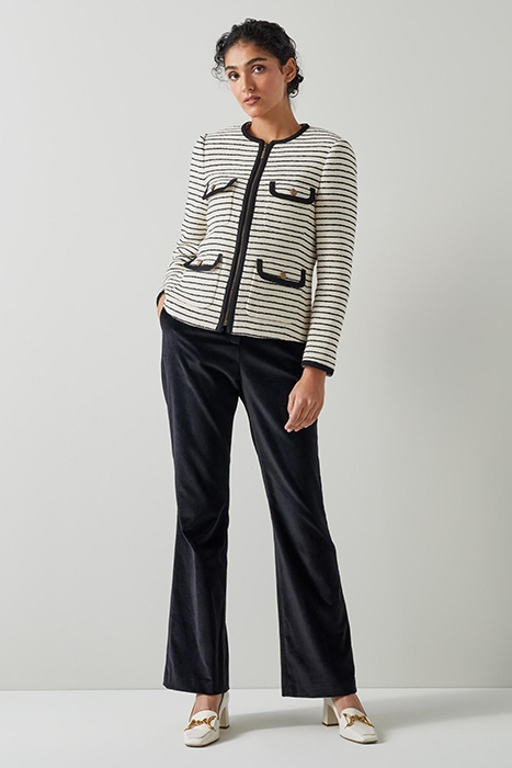 PRIYA CROPPED JACKET CREAM/BLACK 1