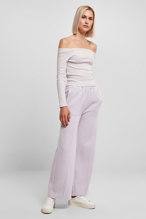 LADIES OFF SHOULDER RIB LONGSLEEVE SOFTLILAC 4