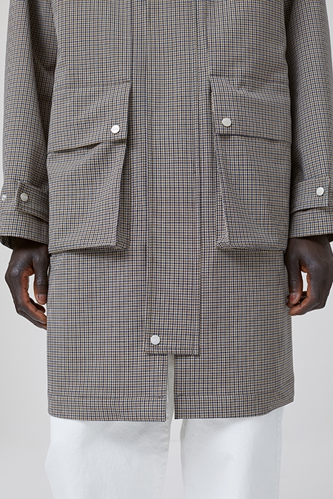 CLOSED MEN CHECKED TECHNICAL COAT JACKETS & COATS GREY OLIVE 4
