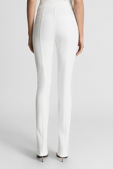 JAYNE-SPLIT WIDE-LEG & FLARED PANTS CREAM 2