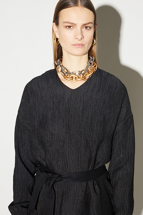 GATHER DRESS BLACK 5