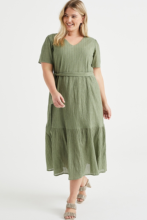 DRESS MID LENGTH PASTEL GREEN 2