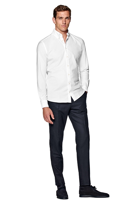 WHITE WASHED OXFORD SLIM FIT SHIRT 4