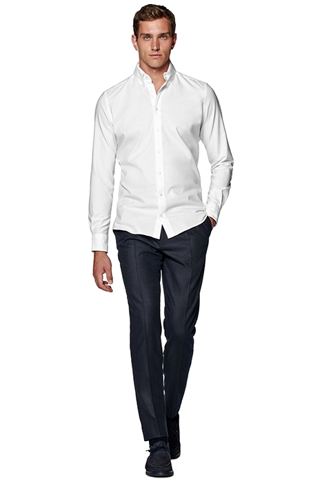 WHITE WASHED OXFORD SLIM FIT SHIRT 3