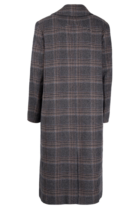 ALEXIS CHECK COAT BROWN 2