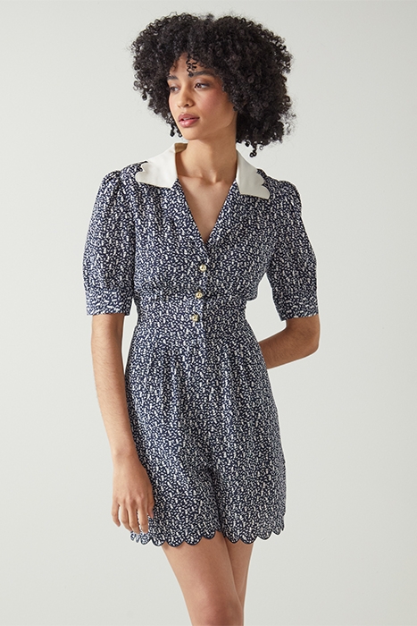 LITA ROMPER NAVY/CREAM 1