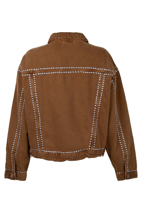BELLA STUDDED JACKET LIGHT BROWN 2