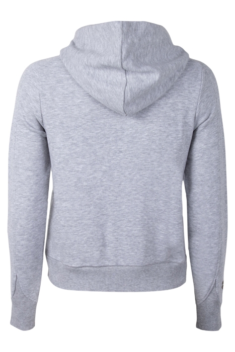 WOMAN HOODIE FULL ZIP LIGHT GREY MELANGE 2