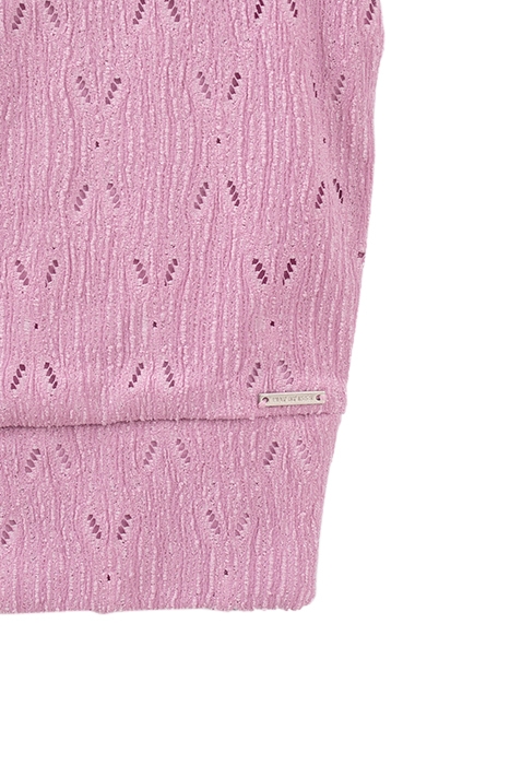 GIRLS’ VIOLET OPENWORK DECORATIVE LACE TOP 5