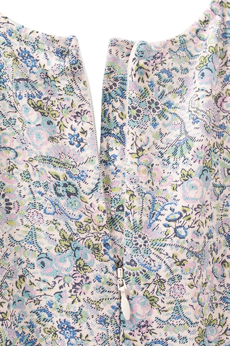 GIRLS' ECRU FLOWERY PRINT LENZING™ ECOVERO™ PLAYSUIT 4