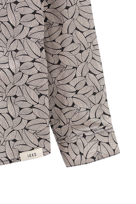 BOYS’ BLACK GRAPHIC LEAF PRINT SHIRT 5
