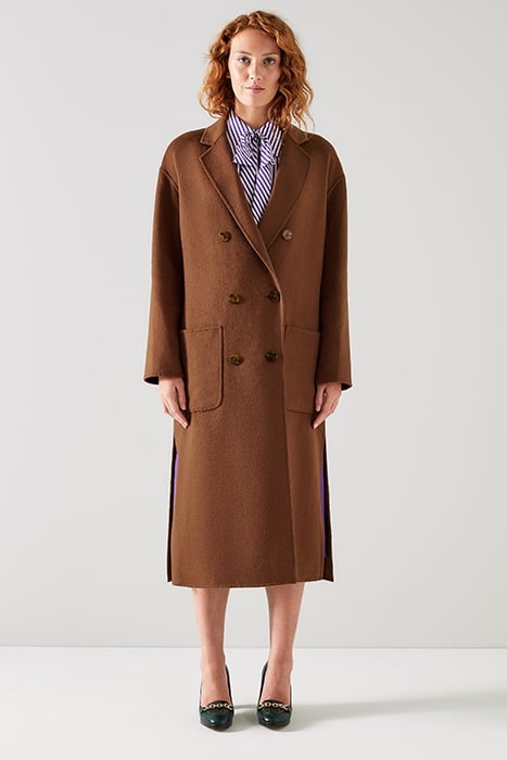 TILDA DOUBLE BREASTED COAT COGNAC 1