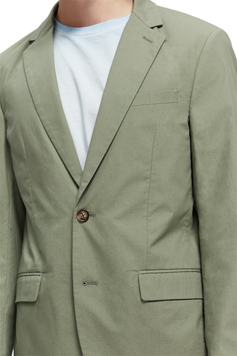 UNCONSTRUCTED DRESSED POPLIN BLAZER ARMY 6