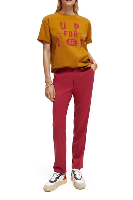 LOWRY - MID-RISE SLIM TROUSERS CHERRY PIE 6