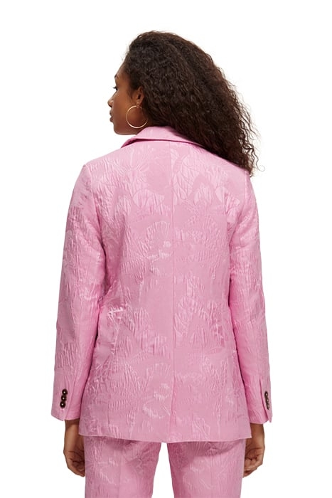 JACQUARD SINGLE BREASTED BLAZER ORCHID PINK 4