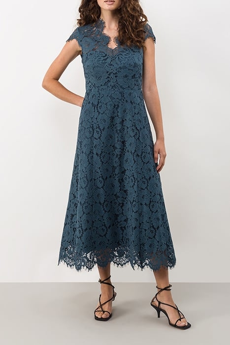 LACE DRESS MIDI STORM BLUE 1