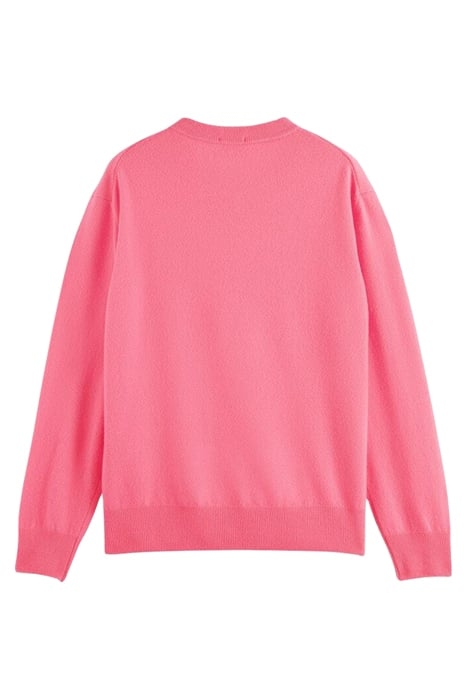 WOOL CREWNECK PULLOVER MADE WITH 30% RECYCLED CASHMERE FLUO 7