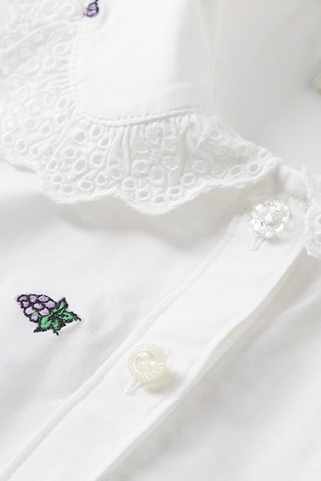 ALL-OVER PRINTED SLEEVELESS COLLAR DETAIL TOP MINI GRAPE 3