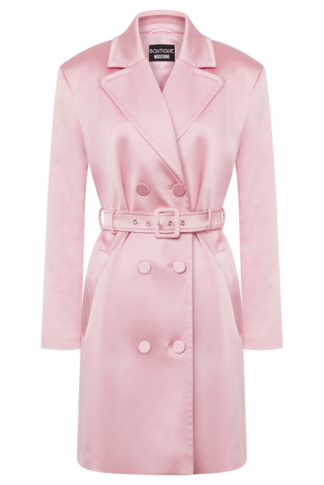 TRENCH COAT IN STRETCH SATIN PINK 3