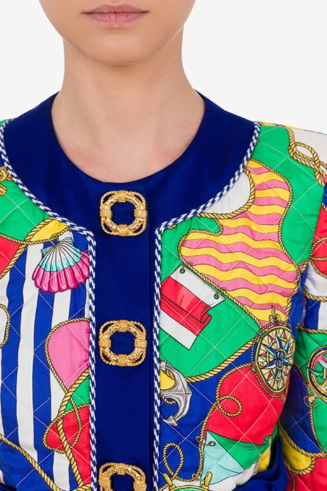 ALLOVER NAUTICAL SILK TWILL JACKET MULTICOLOR 4