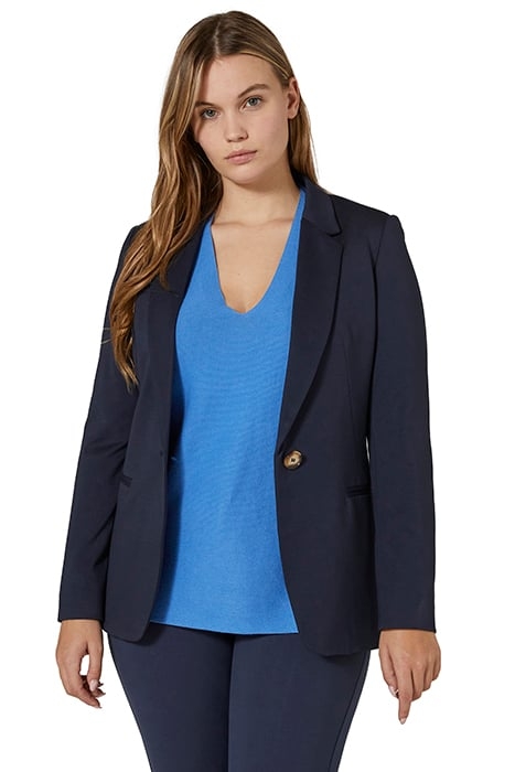 STRETCH MILANO-STITCH BLAZER JACKET DARK BLUE 6