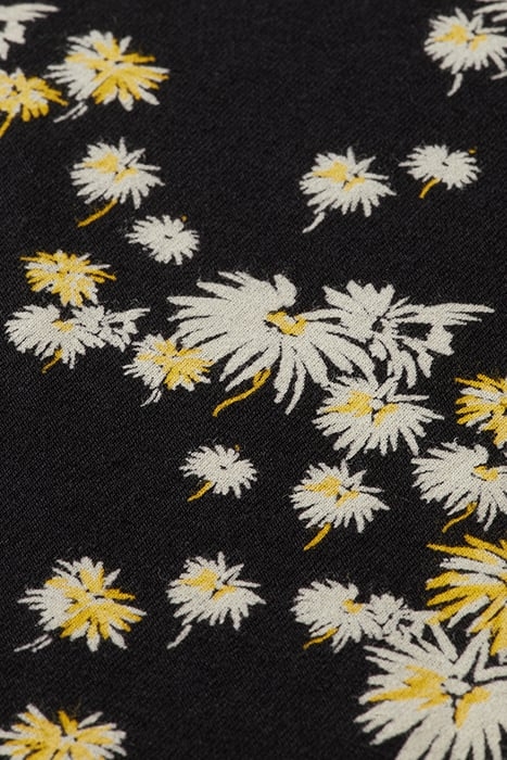 MOCK NECK ALLOVER PRINTED SLIM-FIT TOP DANDELION BLACK 6