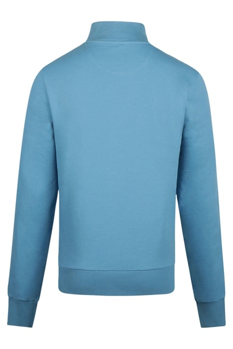 ZIP MOCK SWEATSHIRT DARK AQUA 2