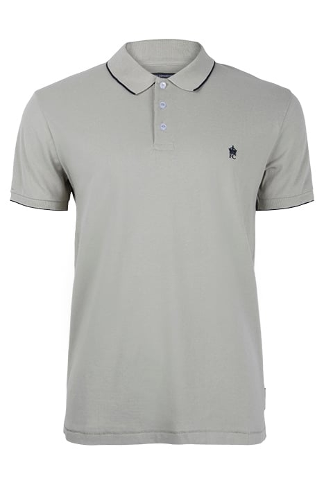 TIPPED PIQUE POLO NEW SAGE / MARINE 1