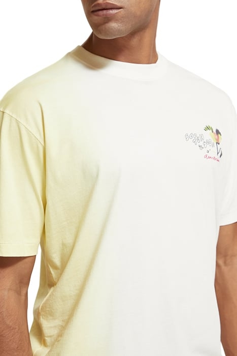RELAXED FIT T-SHIRT WITH SPRAY EFFECT IN ORGANIC COTTON OFF 6