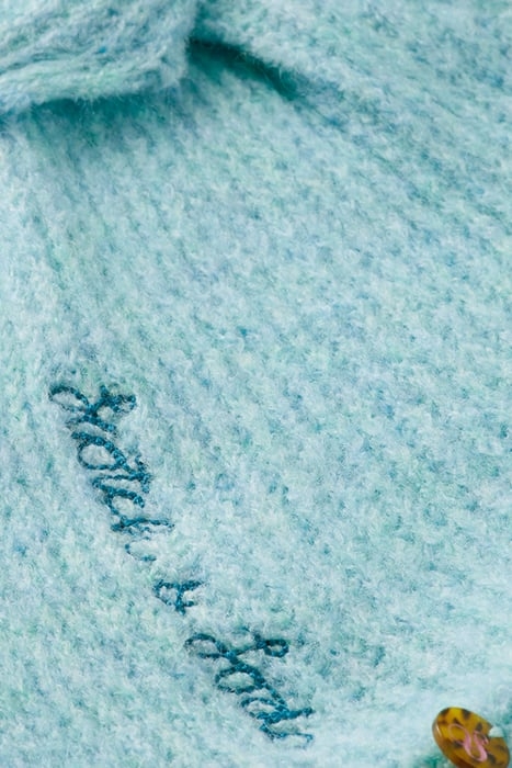 RELAXED-FIT KNOTTED PULLOVER BLUE MELANGE 7