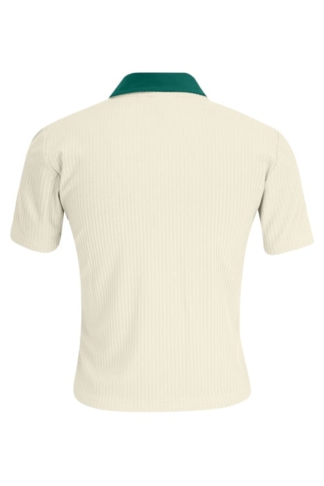 LOOKNOW RIBBED POLO SHIRT ANTIQUE WHITE 5