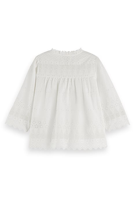 BRODERIE ANGLAISE TOP OFF WHITE 5