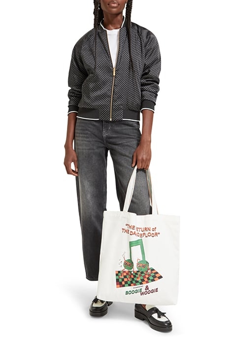 CANVAS ARTWORK TOTE WHITE 4