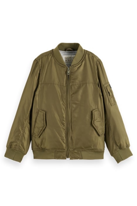 BOMBER LOGO EMBROIDERY JACKET WITH REPREVE® FILLING KHAKI 1
