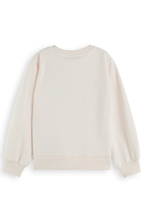 EMBROIDERED NECKLINE SWEATSHIRT OFF WHITE 2