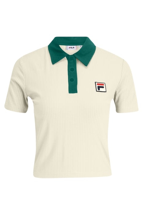 LOOKNOW RIBBED POLO SHIRT ANTIQUE WHITE 4