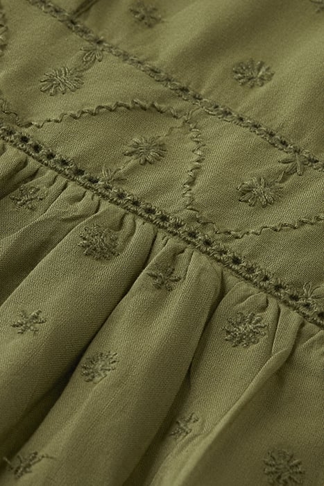 BRODERIE ANGLAISE PANELLED TOP MILITARY 7