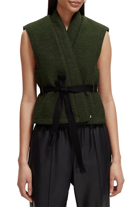 QUILTED GILET FIELD GREEN 1