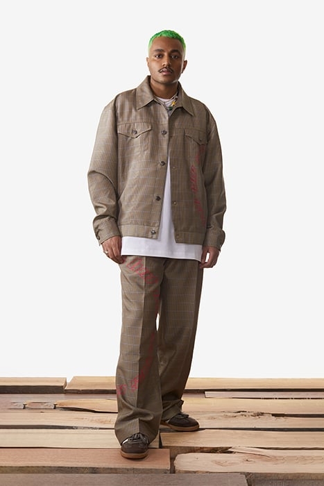 SAND CHECKED KEANU PANTS SAND CHECK 1