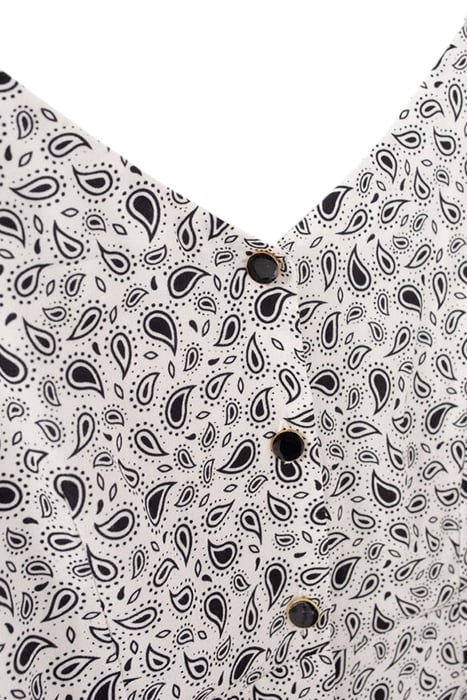 CASHMERE PRINT WHITE DRESS 4