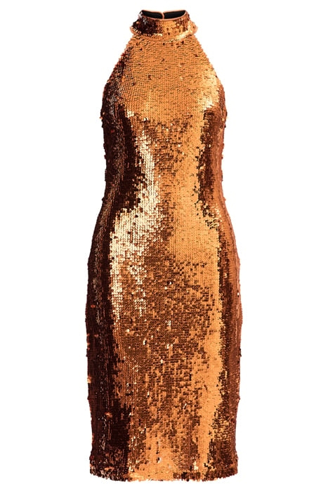 DRESS MID LENGTH RUST BROWN 3