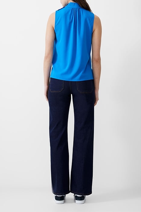 TURTLE S/LESS CREPE LIGHT TOP BRIGHT BLUE 3