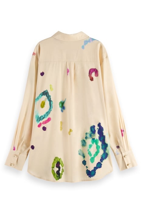 TIE-DYE PRINTED RELAXED FIT SHIRT GALAXY DYE SOFT ICE 5