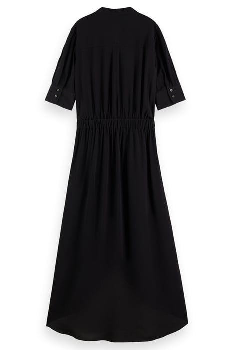 MIDI DRESS WITH HIGH LOW HEM BLACK 5