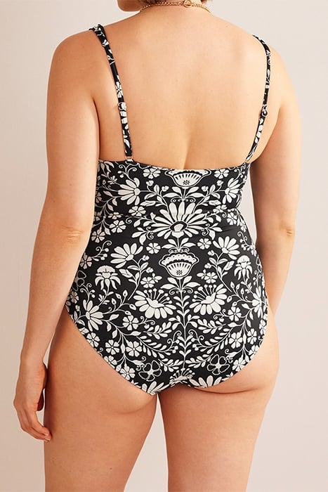 TWIST CLASSIC SWIMSUIT NERO, GARDENIA SPRIG 6